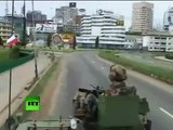 Video of French APCs rolling through Abidjan as Ivory Coast still tense