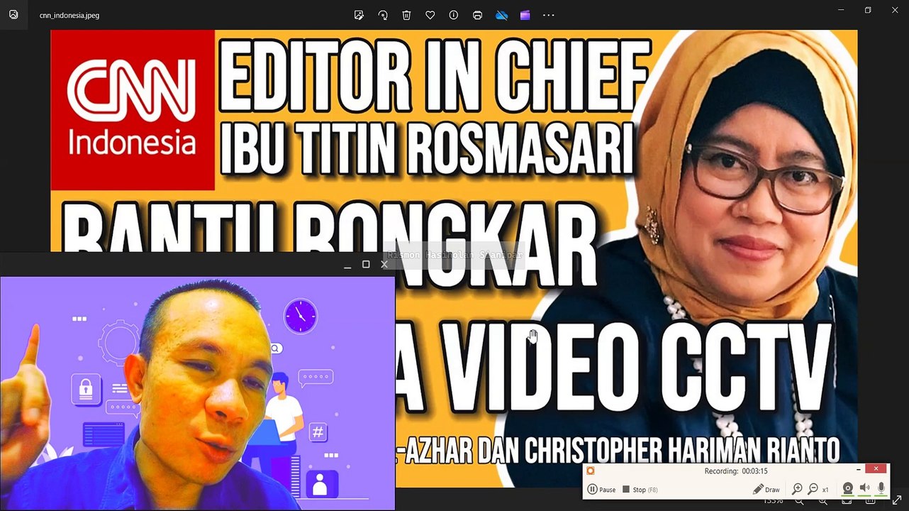 CNN INDONESIA SUARAKAN REKAYASA VIDEO CCTV JESSICA WONGSO OLEH KOMBESPOL MUHAMMAD NUH AL-AZHAR