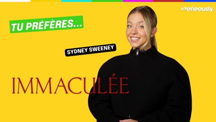 SYDNEY SWEENEY joue à "Tu préfères..." pour la sortie de Immaculée