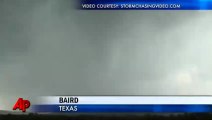 Nubes de embudo en tormenta de Texas