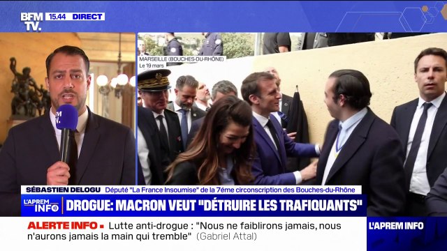 Visite surprise d'Emmanuel Macron à Marseille: On le voit faire du spectaculaire réagit Sébastien Delogu, député LFI de Marseille