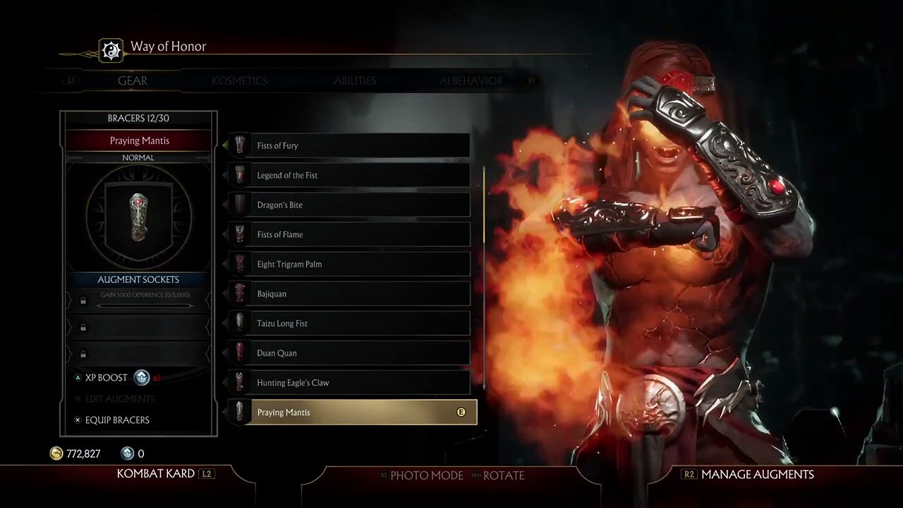 Mortal Kombat 11 praying mantis bracers liu kang + Dragon devil skin (Liu Kang)