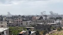 أعمدة الدخان تتصاعد فوق غزة