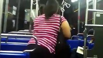 Crazy bitch goes OFF on bus driver