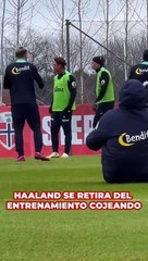 Haaland se retira cojeando del entrenamiento con Noruega