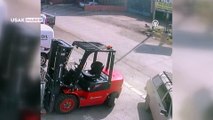 Uşak'ta otomobille çarpışan motosiklet sürücüsü ağır yaralandı