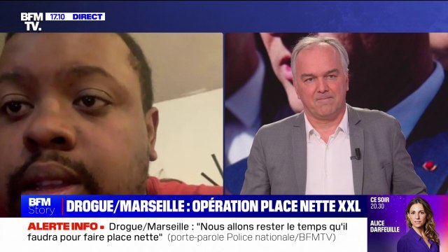 Opération Place nette à Marseille: Yakini, un habitant de la Castellane, à Marseille, filme en direct une opération de police de sa fenêtre
