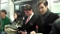 Mormon Missionaries Eat A Lollipop On A New York Subway