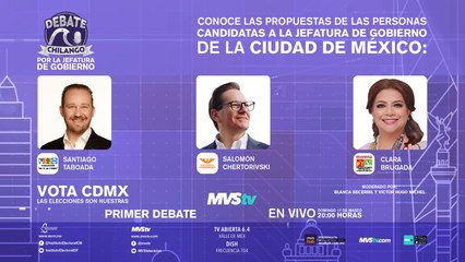 Primer #DebateChilango entre la candidata y los candidatos a la Jefatura de Gobierno de la CDMX