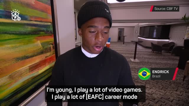 Endrick excited to play at 'majestic' stadiums like Wembley and the Bernabeu