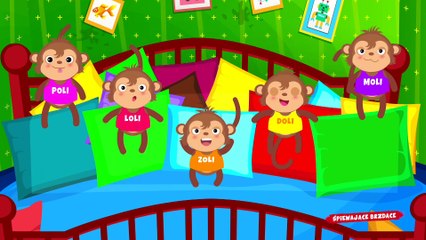 Piosenki dla dzieci  - Śpiewające Brzdące  Pięć małych małpek