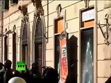 Lucha y el caos: Manifestaciones Violentas en Roma