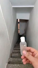 Throwing bottle  gone wrong