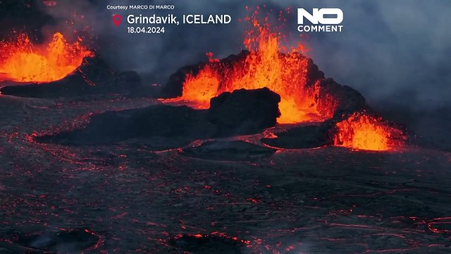 Nova erupção vulcânica perto de Grindavik, na Islândia