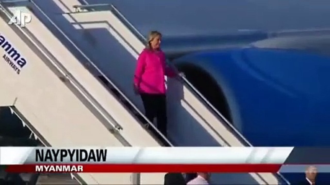 Clinton Arrives in Myanmar - Vídeo Dailymotion