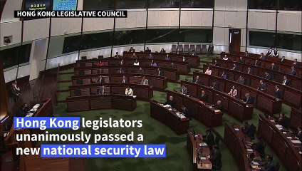 Hong Kong legislature passes new national security law