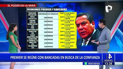 Premier Gustavo Adrianzén inició ronda de diálogo con distintas bancadas