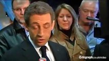 Nicolas Sarkozy abucheado en la campaña de las elecciones presidenciales de Francia