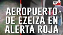 Aeropuerto de Ezeiza en alerta roja: ráfagas de 150 km/h