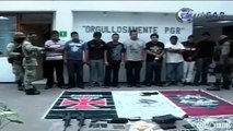 Presentan a El Titino jefe de plaza de los Templarios y 9 sujetos más en Pátzcuaro Michoacán