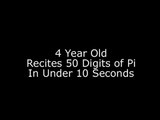 Increible niño dice 50 numeros en 10 segundos