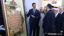 El presidente Bashar alAssad visita Damasco