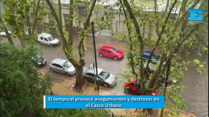 El temporal provocó anegamientos y destrozos en  el Casco Urbano