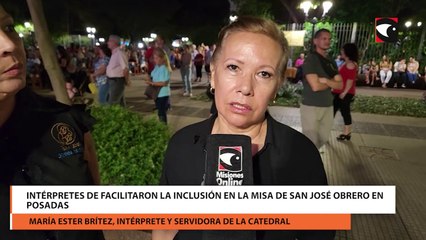 Intérpretes de facilitaron la inclusión en la Misa de San José Obrero en Posadas