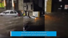 La Plata: en 11 y 47, autos flotando