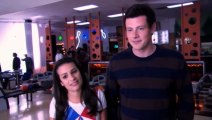 GLEE  Lea  Cory Filming Their First OnScreen Kiss