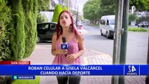 Gisela Valcárcel: falso repartidor de delivery le habría robado su celular en San Isidro