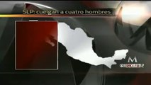 Cuelgan a 4 hombres ejecutados de un puente en San Luis Potosí