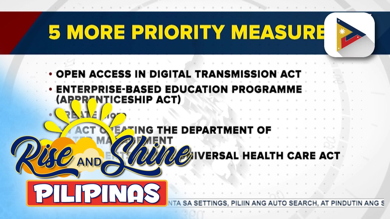 LEDAC, nais magdagdag ng lima pang priority measures na susuporta sa social at economic initiatives ng pamahalaan