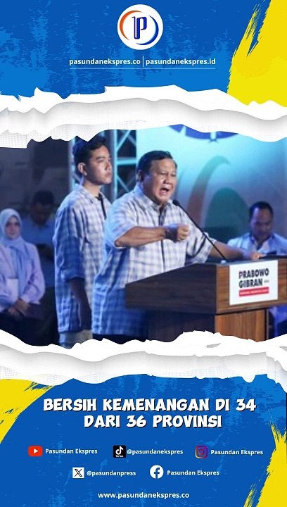 Prabowo-Gibran Sapu Kemenangan Pilpres 2024 di 34 Provinsi