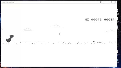 Hacking  the google chrome dinosuar game