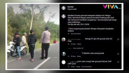 BERANI! Pelaku Balap Liar Ajak Duel Polisi