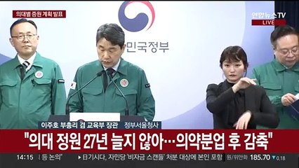 [현장연결] 의대 '2천명 증원' 확정…비수도권 1천639명·경인권 361명