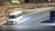 Nevşehir'de motosikletlinin feci ölümü kamerada