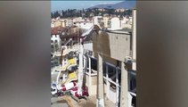 Video, nuovo stadio Franchi: demolito il tabellone elettronico della Curva Ferrovia