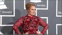 55th Grammy Adele in Red Carpet at Grammys 2013