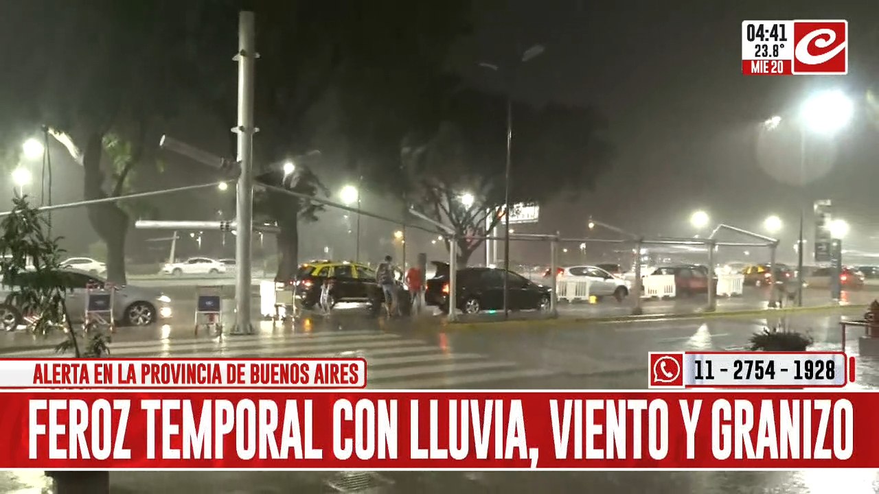 Feroz temporal de viento, lluvia y granizo volv...