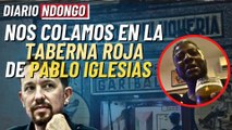 Bertrand Ndongo ‘se cuela’ en la inauguración del cutre-bar comunista de Pablo Iglesias en Lavapiés