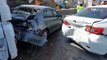 Samsun'da zincirleme trafik kazası 1'i polis 3 yaralı