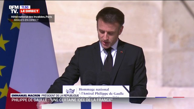 Hommage à Philippe de Gaulle: Comme il est dur, pourtant, d'être de Gaulle après de Gaulle , déclare Emmanuel Macron