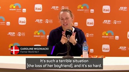 Download Video: 'It's heartbreaking' - Wozniacki sends condolences to Sabalenka