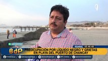 ¡Alarma en Huaral: Brota liquido negro de la arena en playa de puerto de Chancay