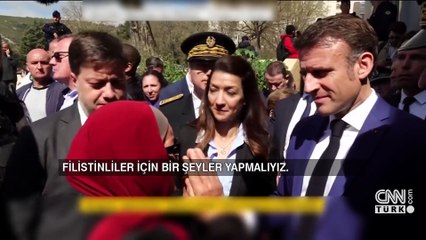 Fransa'da Macron'a Gazze tepkisi: "Neden Filistin için bir şey yapmıyorsunuz?"