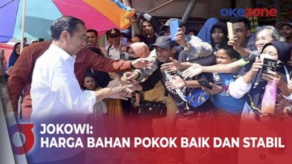 Tinjau Pasar Sebukit Rama, Jokowi: Harga Bahan Pokok Baik dan Stabil