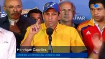 Henrique Capriles no reconoce el resultado electoral en Venezuela