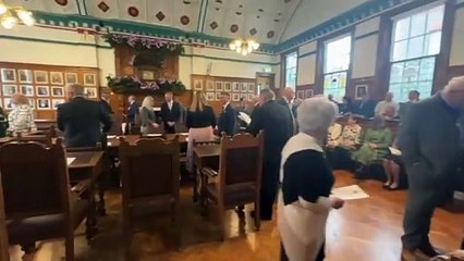 Visit of Queen Camilla to Douglas City Town hall, March 20